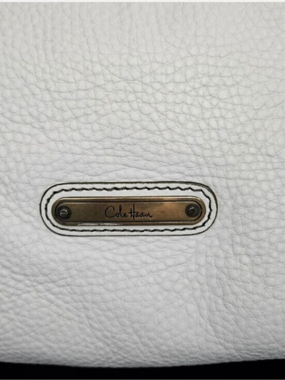 Cole Haan Village Phoebe Leather Satchel- Dove White